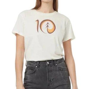 Tentree TShirt Artist Series Logo With Tags Cloud White Amber Glow